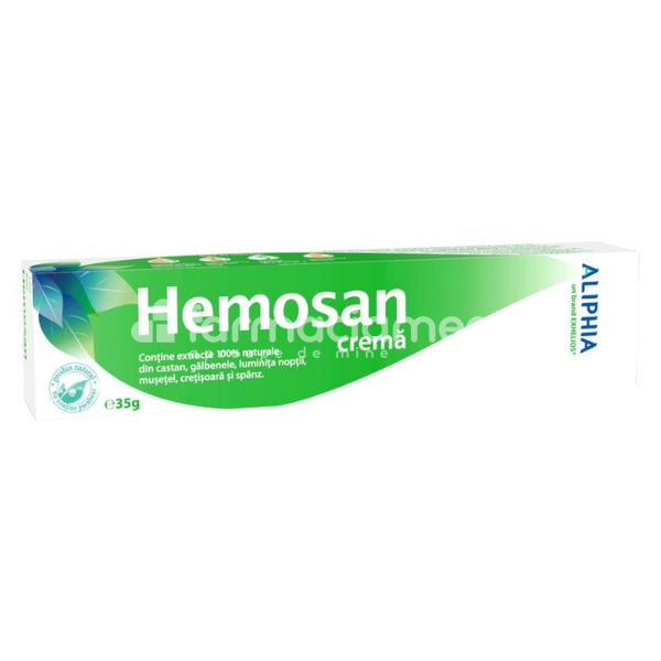 Hemoroizi și fisuri anale - Hemosan crema, 40g, Exhelios, farmaciamea.ro