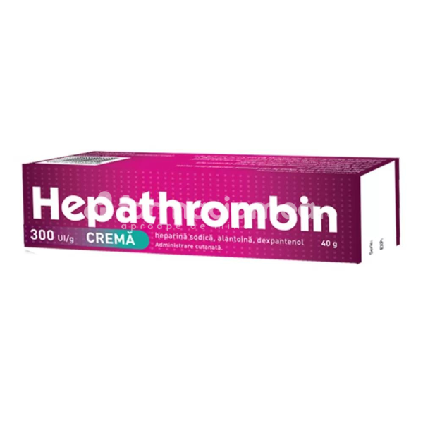 Afecțiuni circulatorii OTC - Hepathrombin 30000UI Crema, 40 grame Hemofarm, farmaciamea.ro