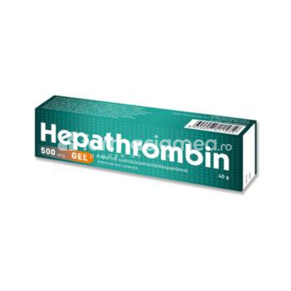 Afecțiuni circulatorii OTC - Hepathrombin 50000UI gel, 40g, Hemofarm, farmaciamea.ro