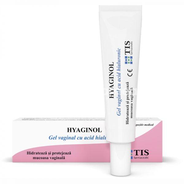 Igienă intimă - Hyaginol gel vaginal cu acid hialuronic, prezinta proprietati de hidratare si protectie a mucoasei vaginale, 40ml, Tis Farmaceutic, farmaciamea.ro