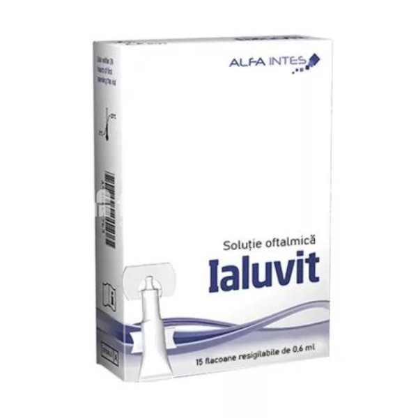 Produse oftalmologice - Ialuvit Solutie oftalmica, 15 flacoane resigilabile de 0,6ml Alfa Intes, farmaciamea.ro