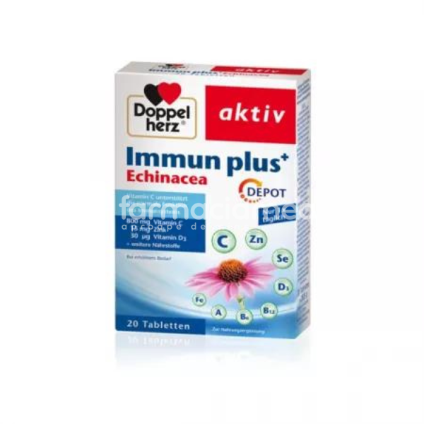 Imunitate - Immun plus Echinacea, 20 capsule, Doppelherz, farmaciamea.ro