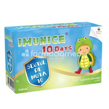 Imunitate copii - Imunice 10 days, 10 plicuri, Sun Wave Pharma, farmaciamea.ro