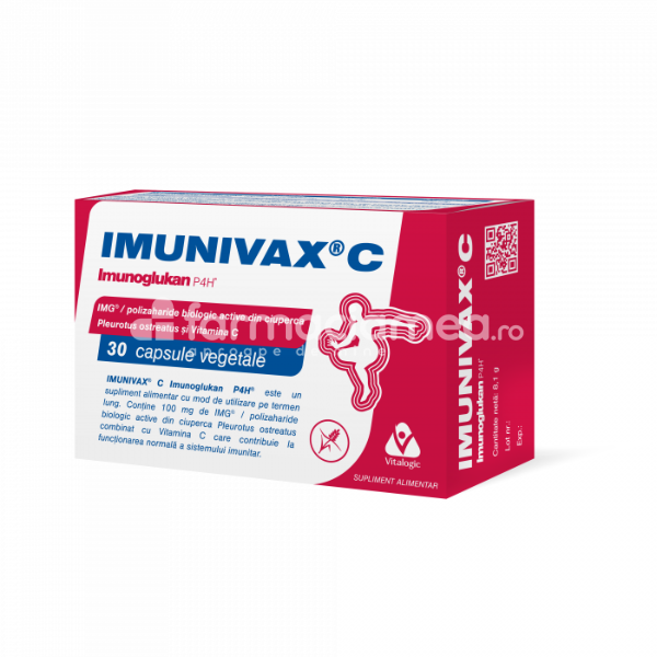 Imunitate - Imunivax Imunoglukan P4H, 30 capsule Vitalogic, farmaciamea.ro
