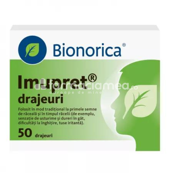 Răceală și gripă OTC - Imupret, 50 drajeuri, Bionorica, farmaciamea.ro