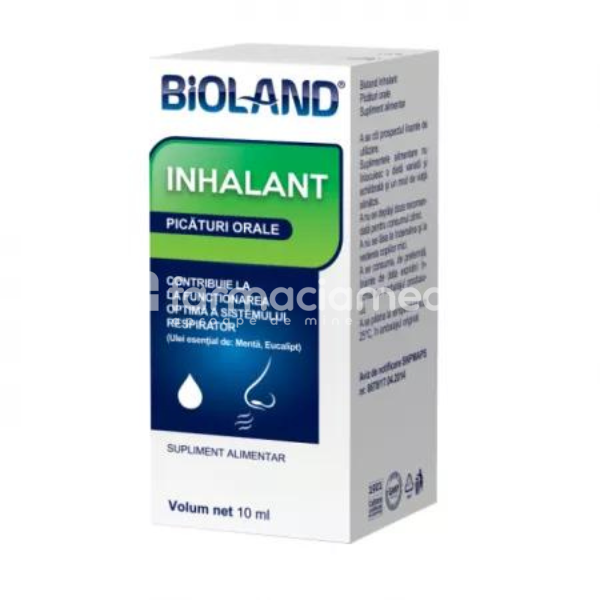 Decongestionant nazal - Bioland Inhalant, 10 ml, Biofarm, farmaciamea.ro