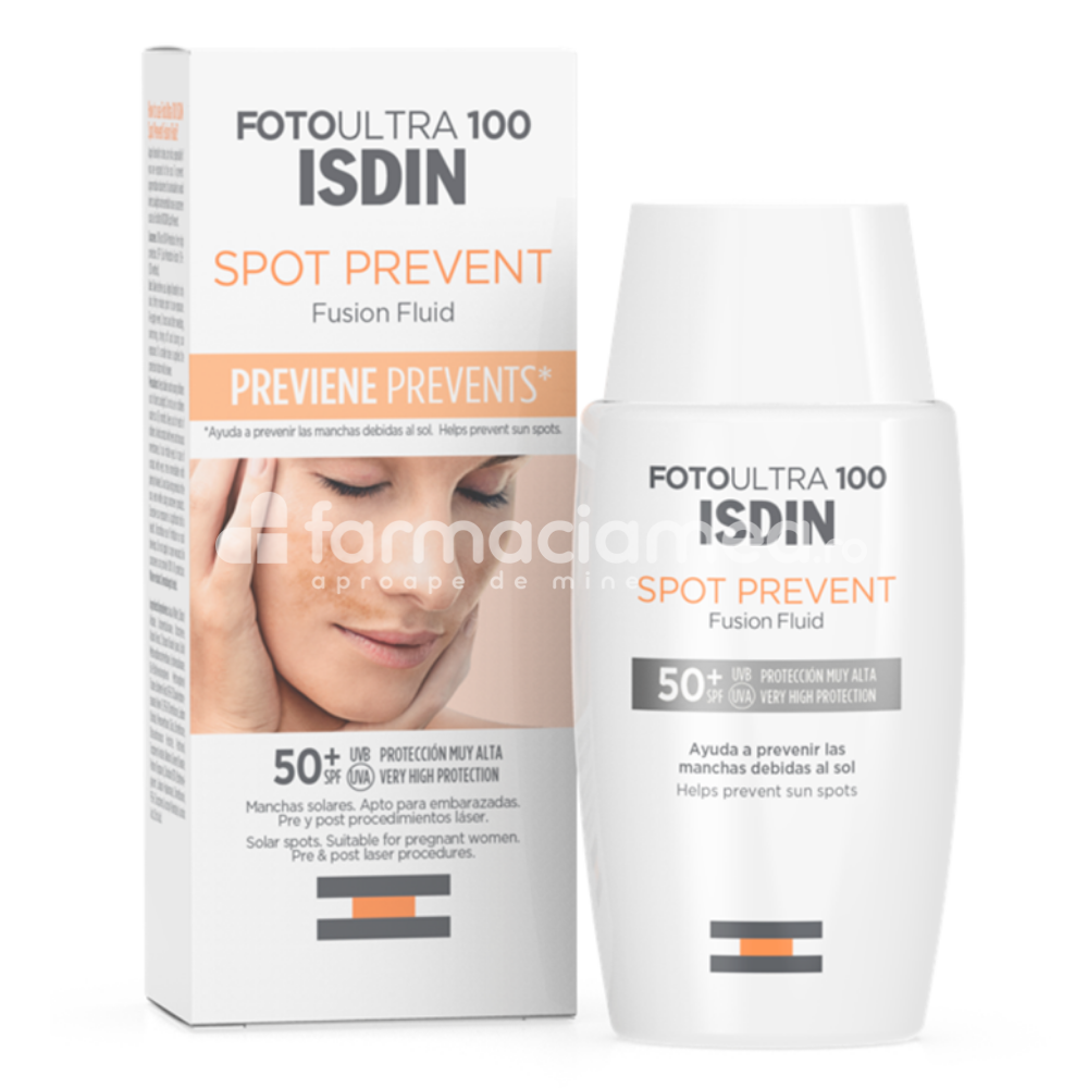 Îngrijire ten - ISDIN 100 Spot prevent Fusion Fluid, 50ml, farmaciamea.ro