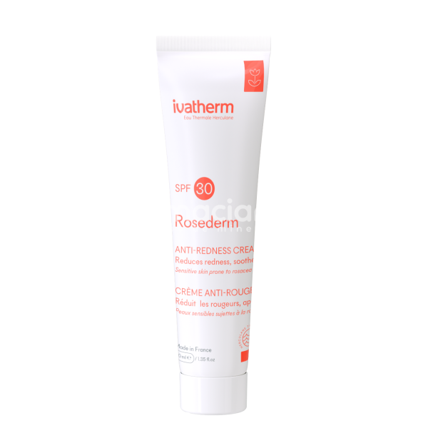 Îngrijire ten - Ivatherm Rosederm Crema pentru piele sensibilă cuperozica SPF30, 40 ml, farmaciamea.ro