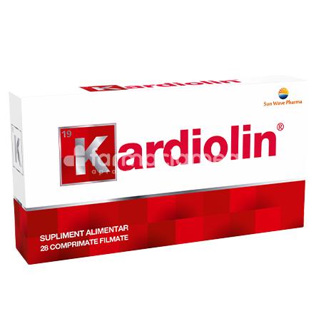 Afecțiuni cardio și colesterol - Kardiolin, 28 comprimate, Sun Wave Pharma, farmaciamea.ro