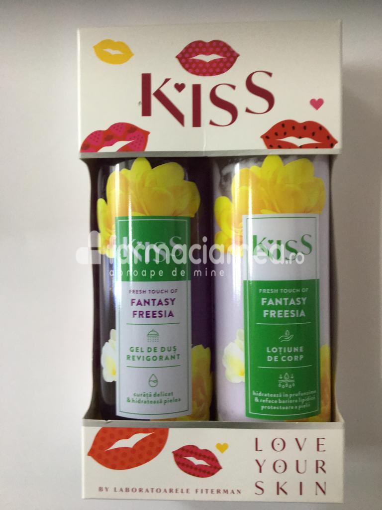 Îngrijire corp - KISS pachet Fantasy Freesia gel de dus, 250 ml si lotiune de corp, 250ml, Fiterman Pharma, farmaciamea.ro