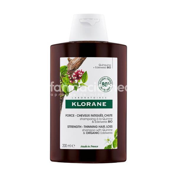 Îngrijire scalp - Klorane Sampon chinina si floare de colt 200 ml, farmaciamea.ro