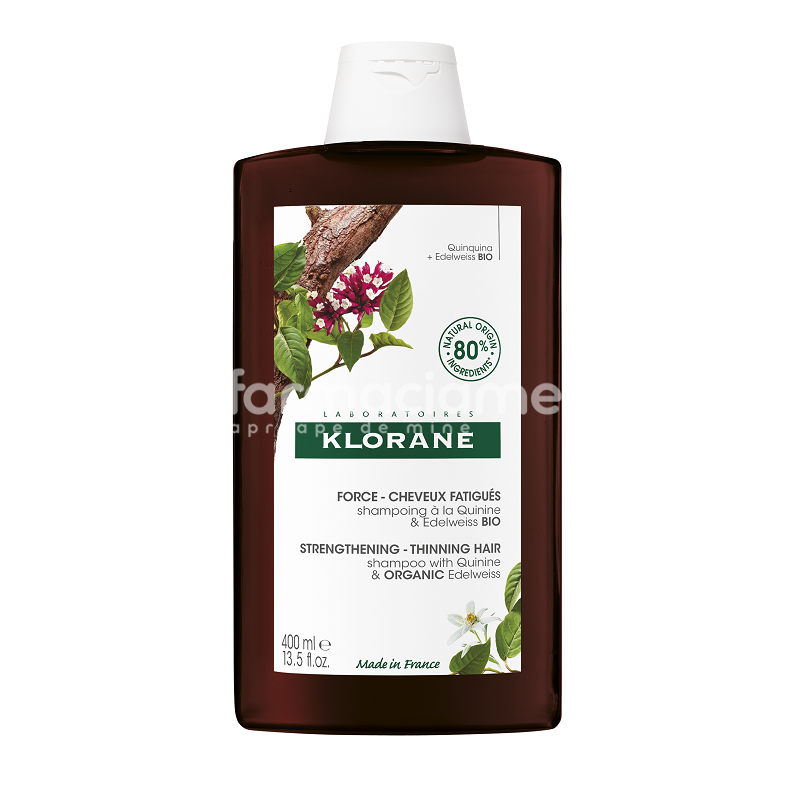 Îngrijire scalp - Klorane sampon chinina si floare de colt 400 ml, farmaciamea.ro