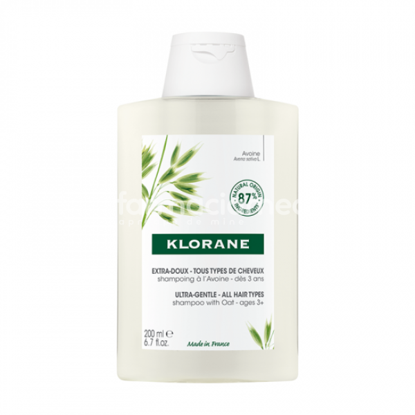 Îngrijire scalp - Sampon cu lapte de ovaz pentru utilizare frecventa, 200 ml, Klorane, farmaciamea.ro