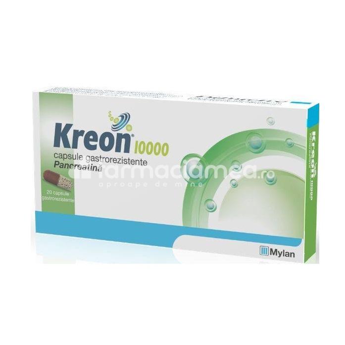 Digestie ușoară OTC - Kreon 10000 150mg x 20 capsule, farmaciamea.ro