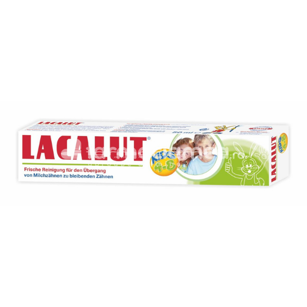 Pastă dinţi copii - Lacalut Kids 4-8ani pasta dinti, 50ml, farmaciamea.ro