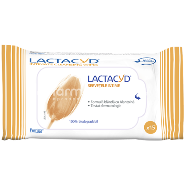 Igienă intimă - Lactacyd Servetele Intime, 15 bucati, farmaciamea.ro