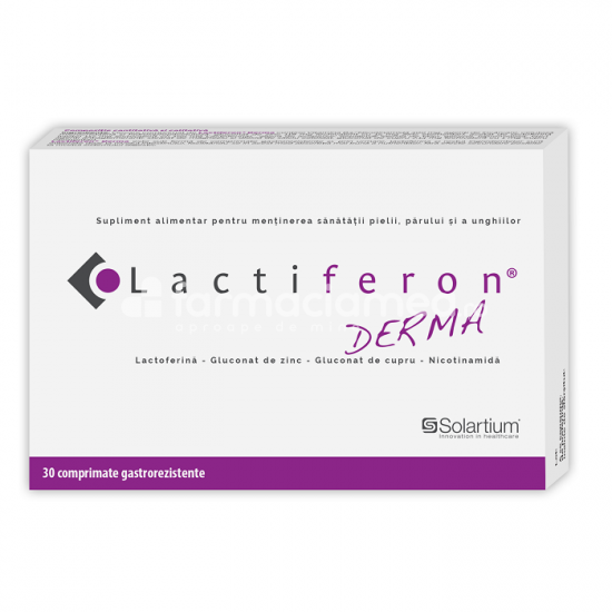 Minerale și vitamine - Lactiferon Derma x 30 comprimate, farmaciamea.ro