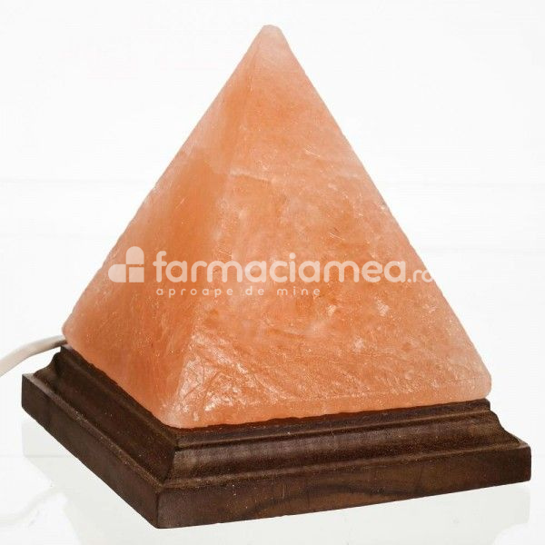 Fitoterapice - Lampa din cristale de sare piramida-usb, Monte Salt Crystal, farmaciamea.ro