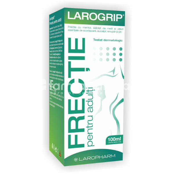 Raceală și gripă adulți - Larogrip frectie adulti lotiune, 100 ml, Laropharm, farmaciamea.ro