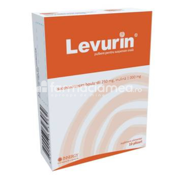 Afecțiuni ale sistemului digestiv - Levurin, 10 plicuri, Innergy, farmaciamea.ro