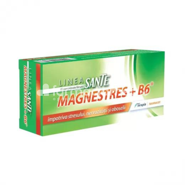 Minerale și vitamine - Linea Sante MagneStress + Vitamina B6, 40 comprimate filmate Terapia, farmaciamea.ro