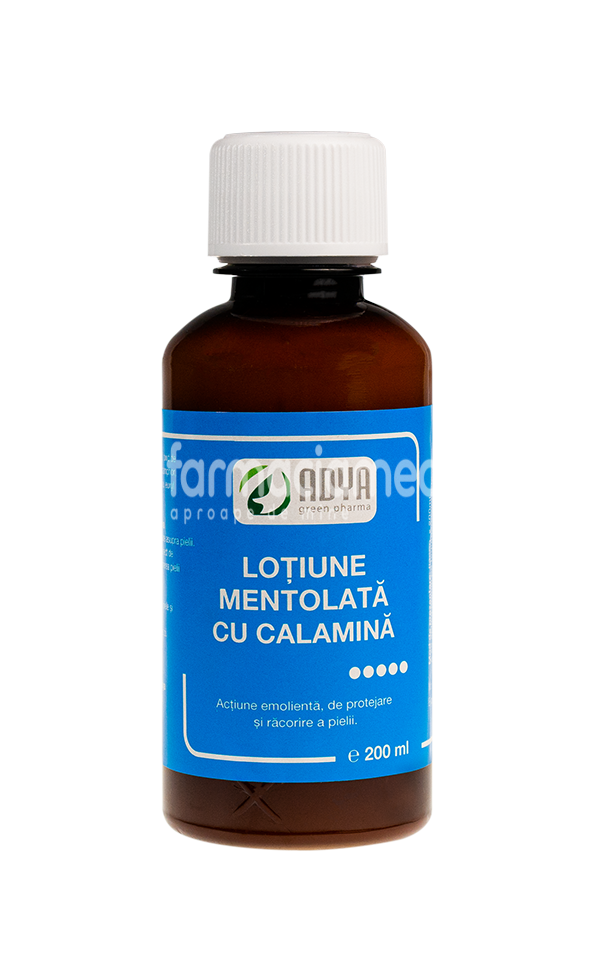 Afecțiuni ale pielii - Adya Lotiune Mentolata cu Calamina, 200 ml, farmaciamea.ro