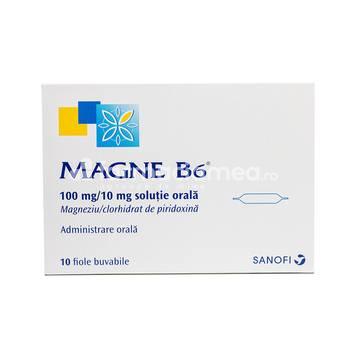 Vitamine și minerale OTC - Magne B6 solutie orala 10ml, 10 fiole, Sanofi, farmaciamea.ro