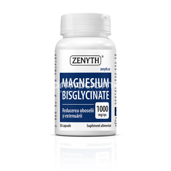 Minerale și vitamine - Magnesium Bisglycinate, 30 capsule, Zenyth, farmaciamea.ro