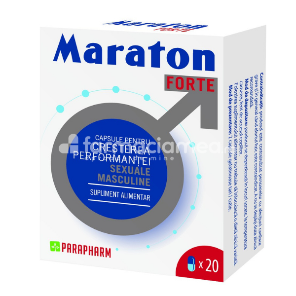 Potență - Maraton Forte, potenta, 20 capsule, Parapharm, farmaciamea.ro