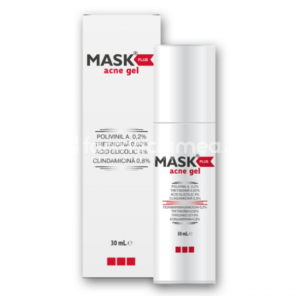 Acnee - Gel pentru tratamentul acneei inflamatorii Mask Plus, 30 ml, Solartium Group, farmaciamea.ro