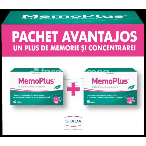 Afecțiuni ale sistemului nervos - MemoPlus 60 + 30 comprimate Cadou, Walmark, farmaciamea.ro