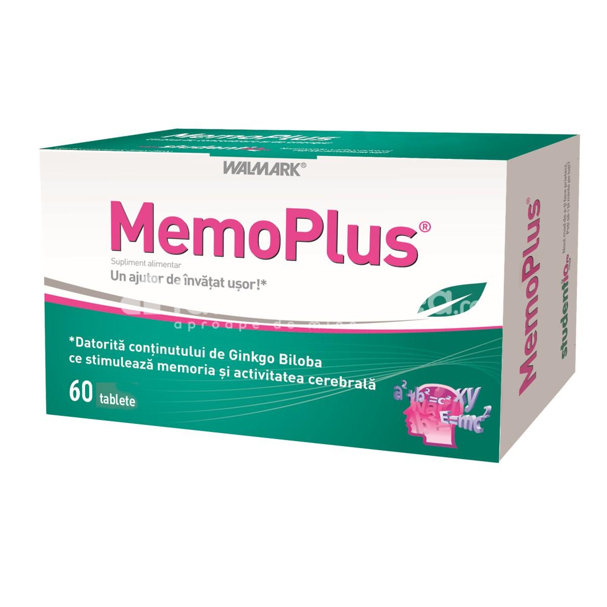 Memorie și concentrare - MemoPlus, pentru memorie si concentrare, 60 comprimate, Stada, farmaciamea.ro