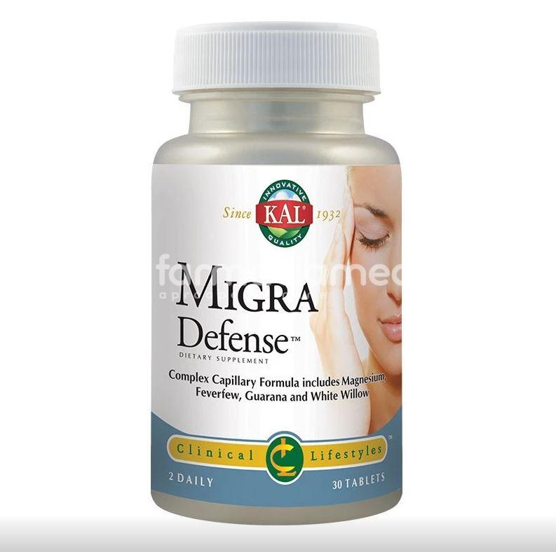 Durere - Migra defence, durere de cap, reduce frecventa, intensitatea si durata migrenelor, 30 tablete, Secom, farmaciamea.ro