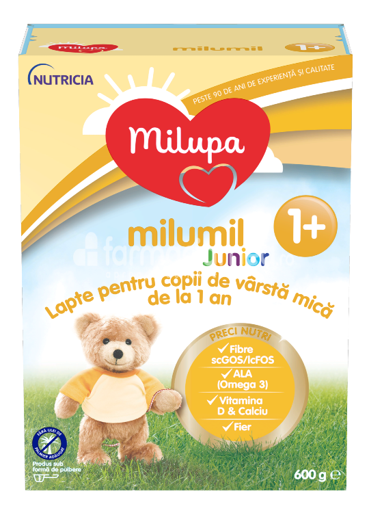 Lapte praf - Milumil Junior 1+ lapte praf, de la 12 luni, 600 g, Milupa, farmaciamea.ro