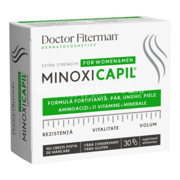 Căderea părului - Minoxicapil, 30 capsule, Doctor Fiterman, farmaciamea.ro