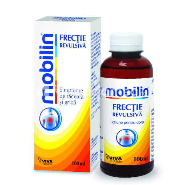 Dureri articulare - Mobilin Frectie Revulsiva anti-durere, 100ml, Viva Pharma, farmaciamea.ro