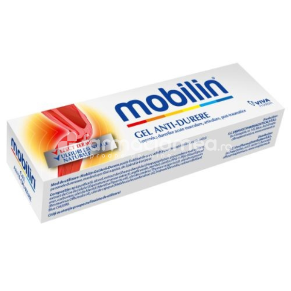 Dureri articulare - Mobilin Gel anti-durere, 50ml, Viva Pharma, farmaciamea.ro