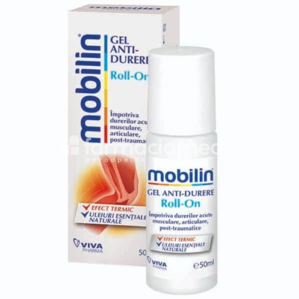 Dureri articulare - Mobilin Roll - on gel anti-durere, 50ml, Viva Pharma, farmaciamea.ro
