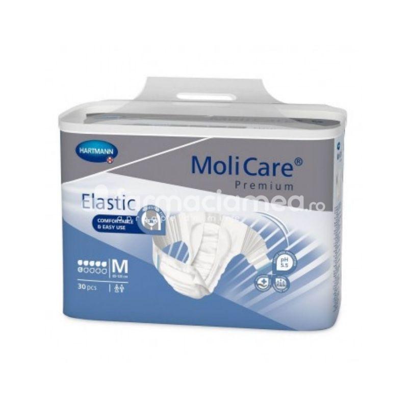 Incontinență și îngrijire bătrâni - Molicare Premium elastic 6 picaturi M, 30buc, Hartmann, farmaciamea.ro