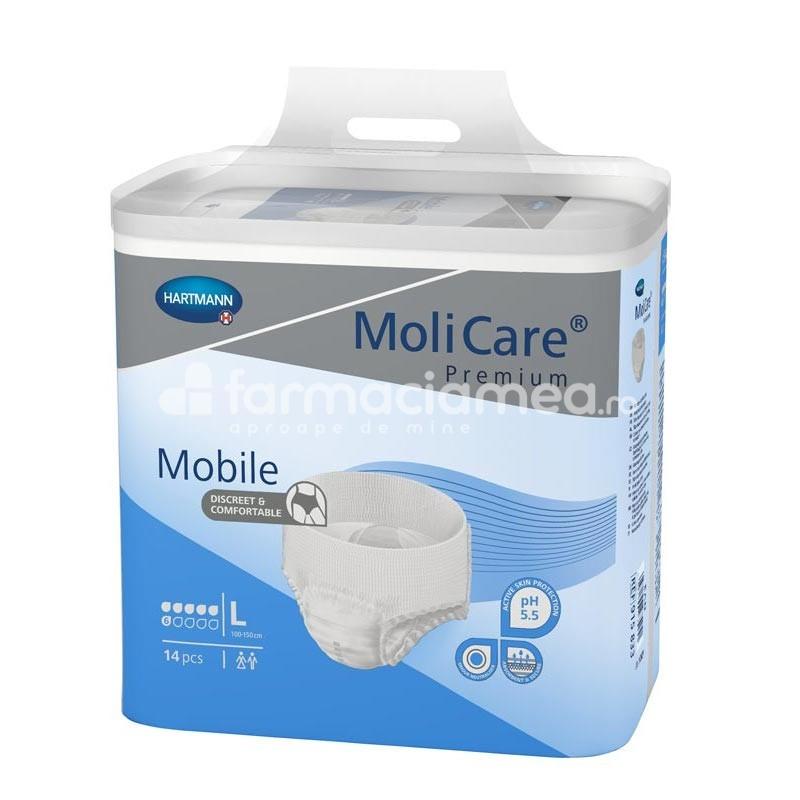 Incontinență și îngrijire bătrâni - Molicare Premium mobile 6 picaturi L, 14buc, Hartmann, farmaciamea.ro