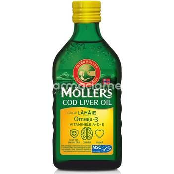 Afecțiuni cardio și colesterol - Mollers Cod liver oil omega 3 lamaie x 250ml, farmaciamea.ro