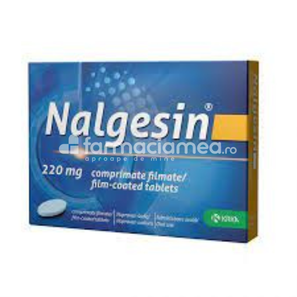 Durere OTC - Nalgesin 220mg, analgezic și antiinflamator, 20 comprimate, farmaciamea.ro