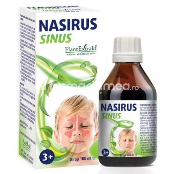 Gripă și răceală copii - Nasirus sinus sirop +3 ani, 100 ml, PlantExtrakt, farmaciamea.ro