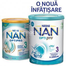 Lapte praf - Nestle Lapte NAN 3 Optipro HM-O, de la 12 luni, 800g, farmaciamea.ro