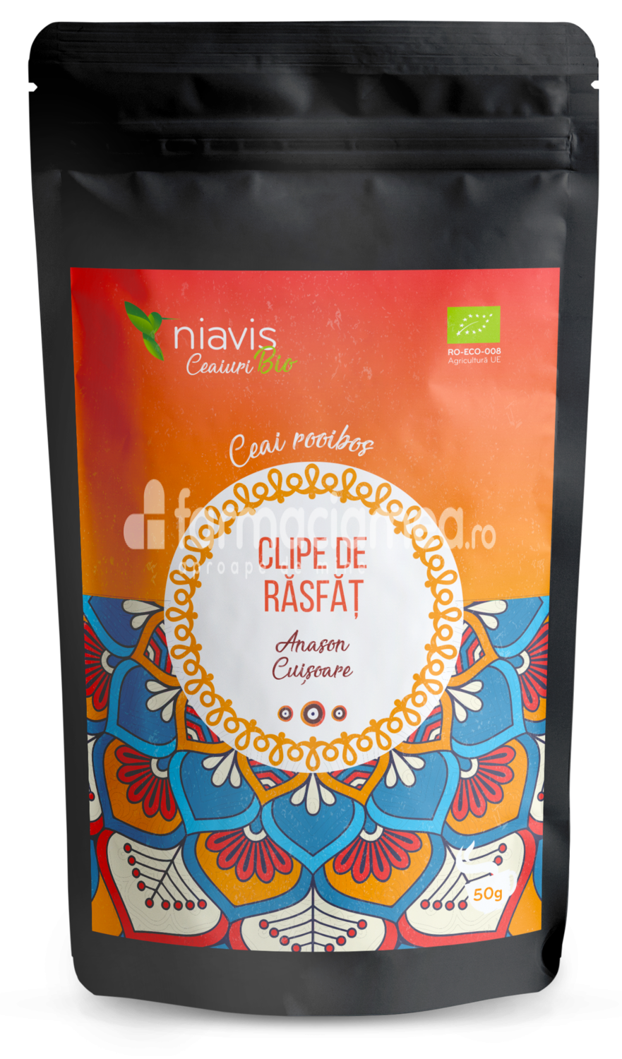 Ceaiuri - Niavis Ceai ecologic Bio "Clipe de rasfat ", aroma de anason si cuisoare, 50 g, farmaciamea.ro