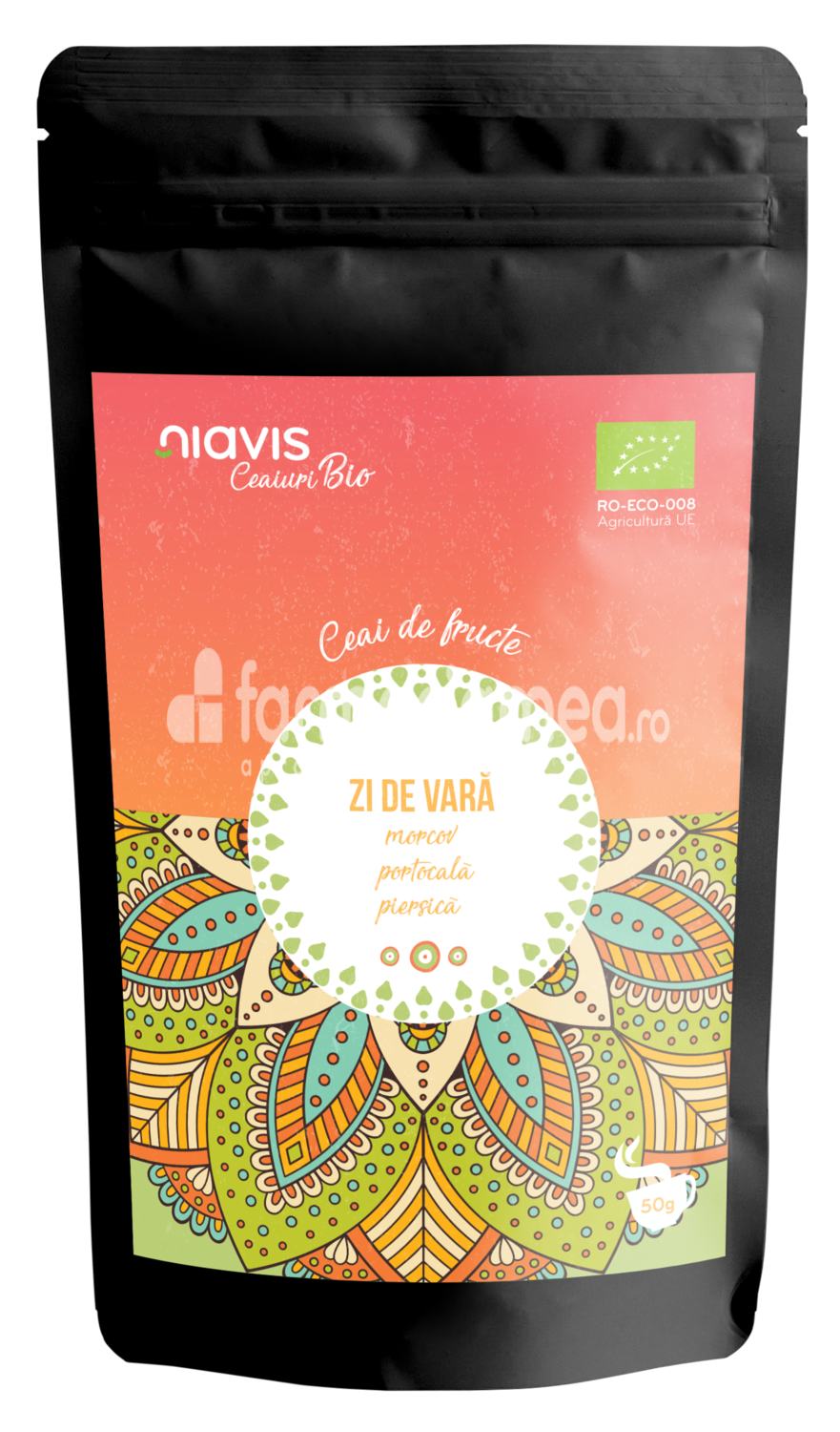 Ceaiuri - Niavis Ceai ecologic Bio "Zi de vara", aroma de ananas si piersica, 50 g, farmaciamea.ro