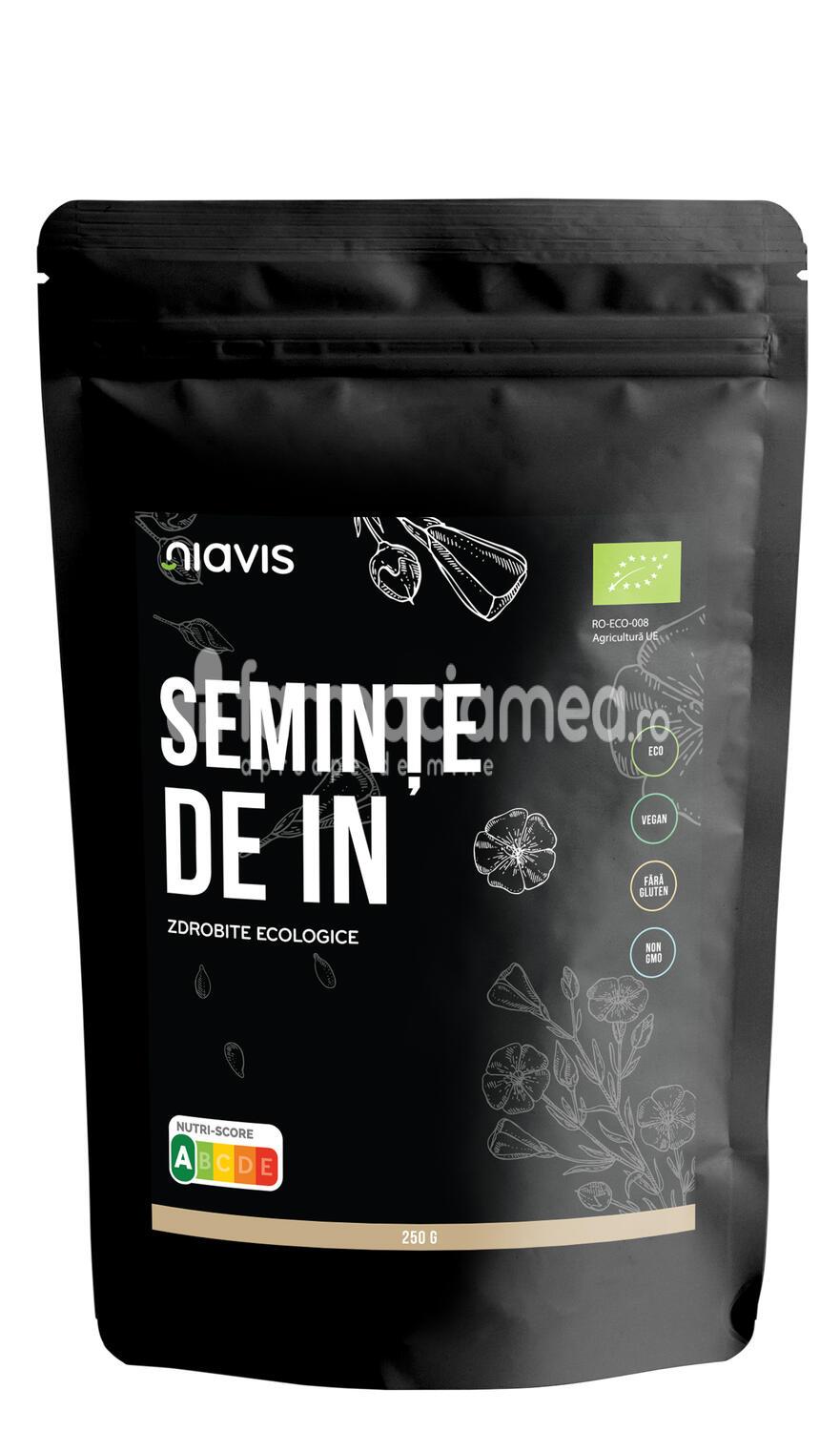 Alimente și băuturi - Niavis IN seminte zdrobite ecologice Bio, 250 g, farmaciamea.ro
