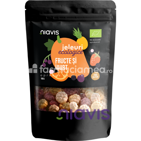 Alimente și băuturi - Niavis Jeleuri ecologice cu fructe si iaurt, 100g, farmaciamea.ro
