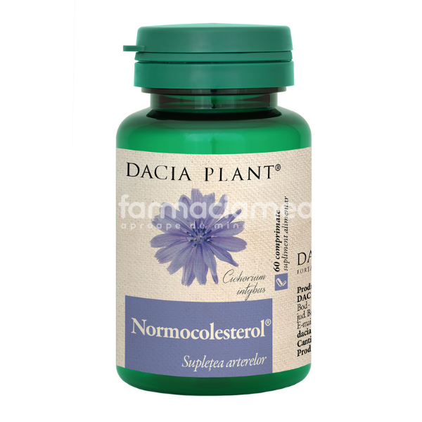 Suplimente naturiste - Normocolesterol, scade colesterolul, trigliceridele, 60 comprimate, Dacia Plant, farmaciamea.ro