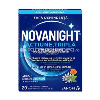 Calmare și somn liniștit - Novanight x 20cpr, farmaciamea.ro